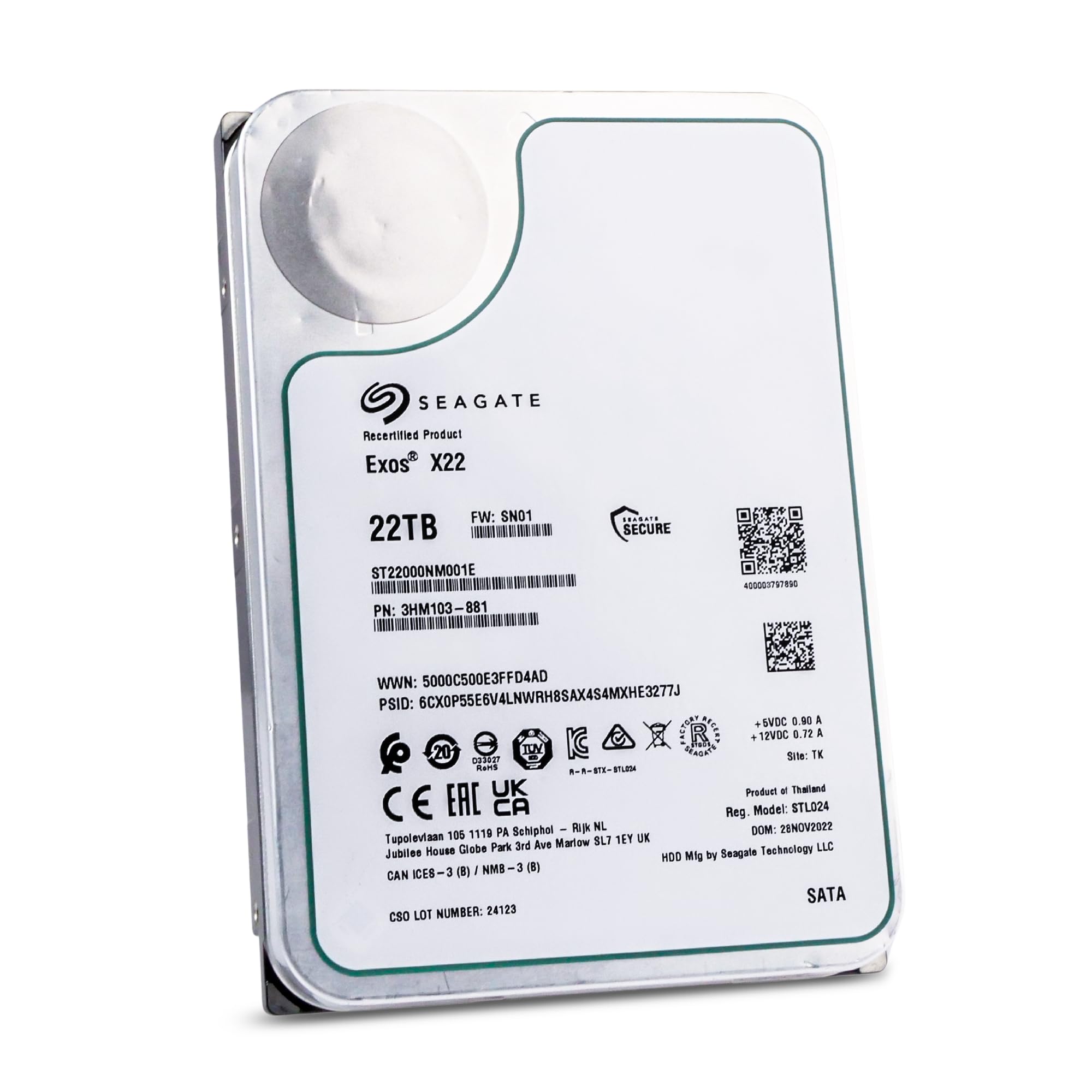 Seagate Exos X22 HDD 3.5インチ 22TB Amazon | Seagate EXOS X22 22TB SATA 3.5インチ 7200RPM 6GB/S 512E